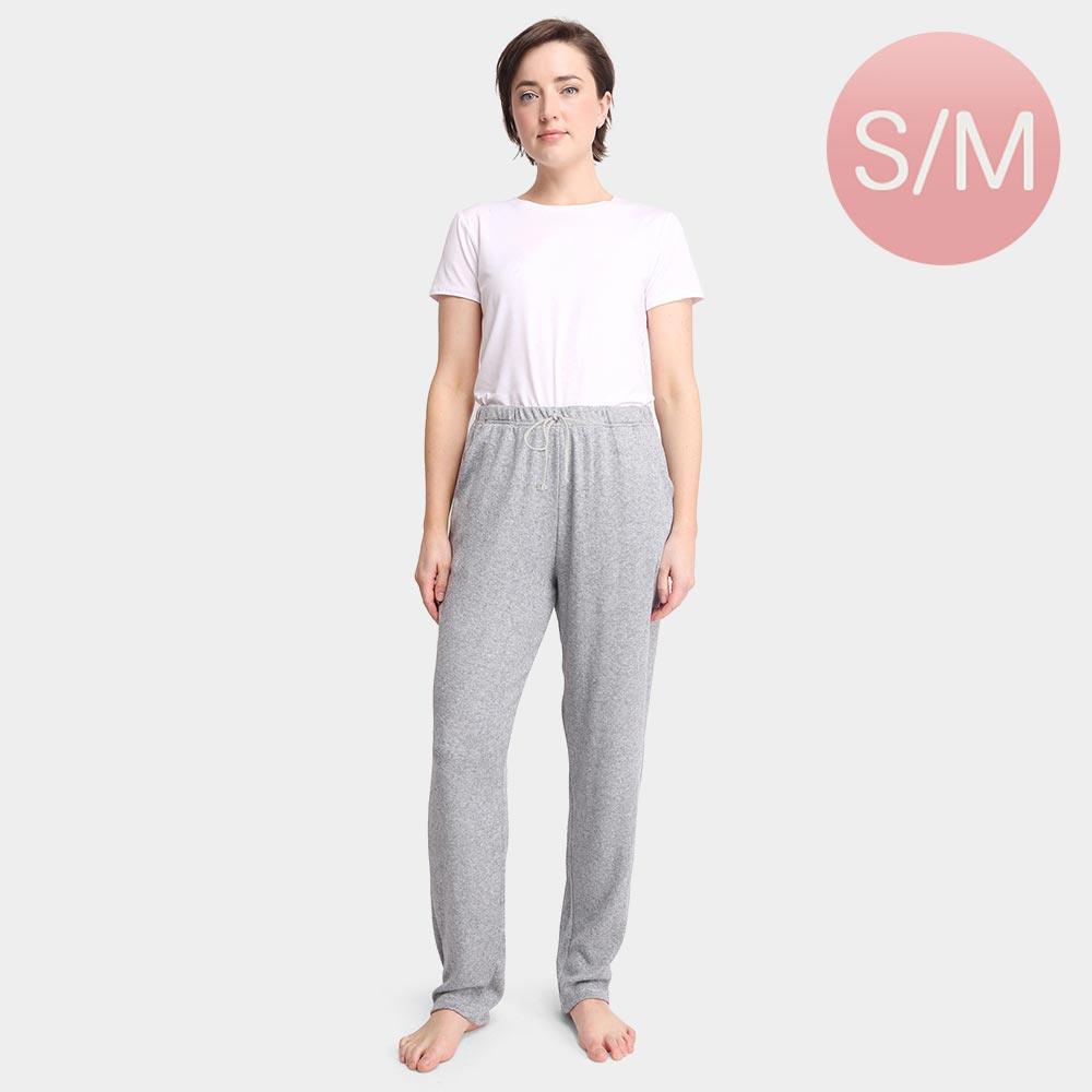 Gray Solid Loungewear Pants