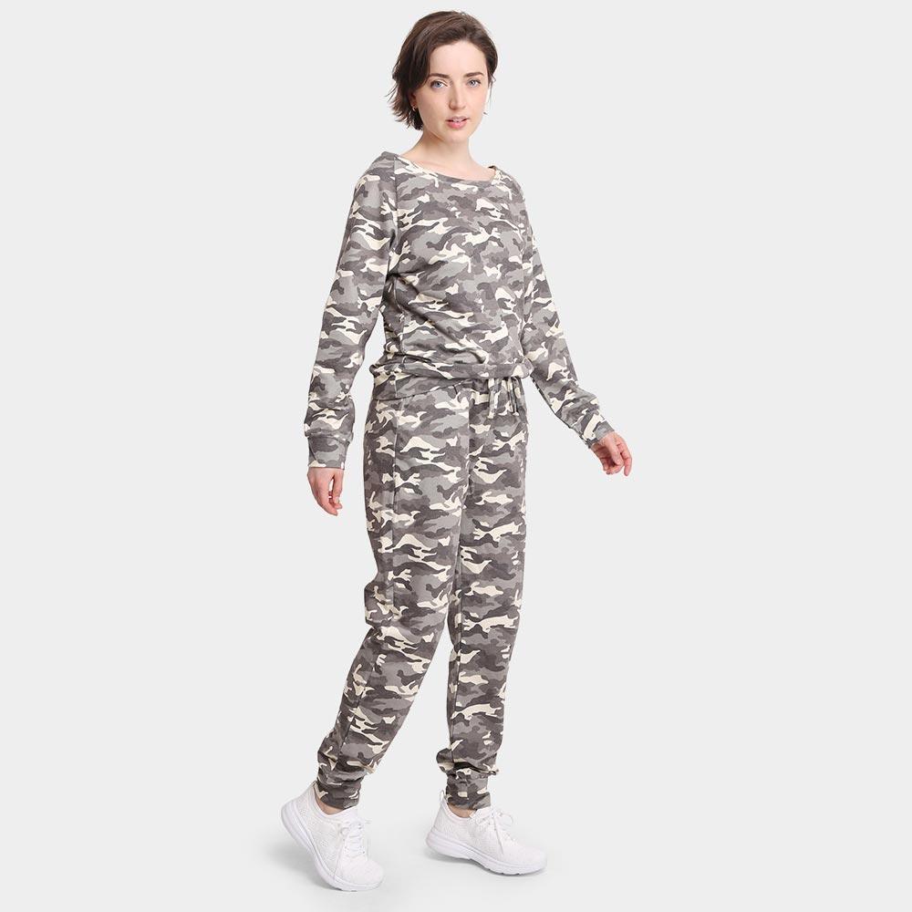 Green Camouflage Patterned Loungewear Pants - Jewelry Store by Erik Rayo