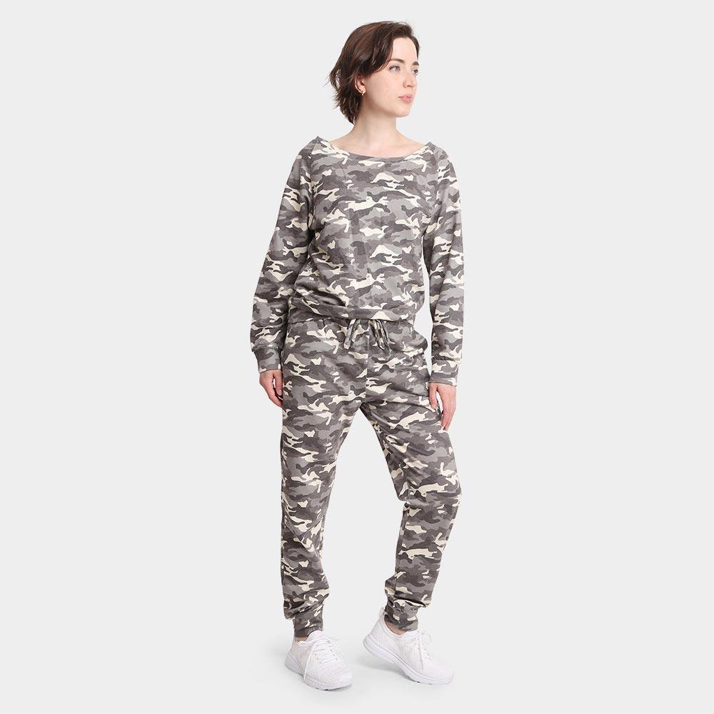 Green Camouflage Patterned Loungewear Pants - Jewelry Store by Erik Rayo