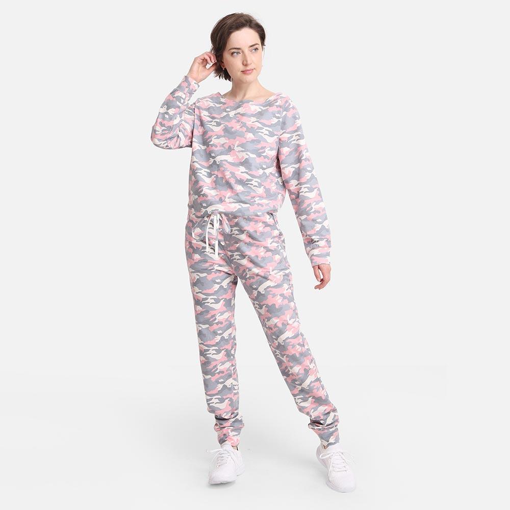 Pink Camouflage Patterned Loungewear Pants - Jewelry Store by Erik Rayo