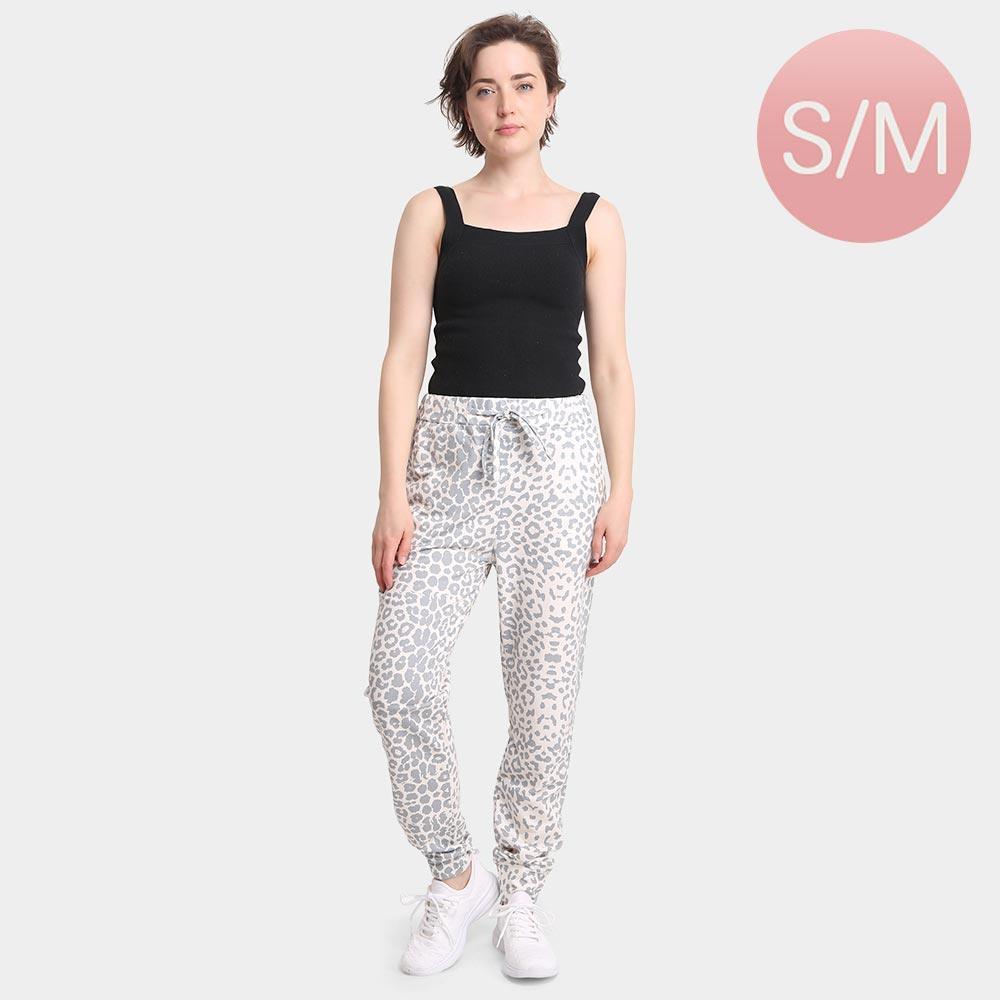 Gray Leopard Patterned Loungewear Pants - Jewelry Store by Erik Rayo
