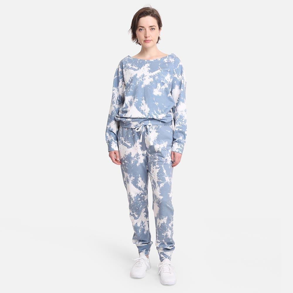 Blue Tie Dye Loungewear Pants - Jewelry Store by Erik Rayo
