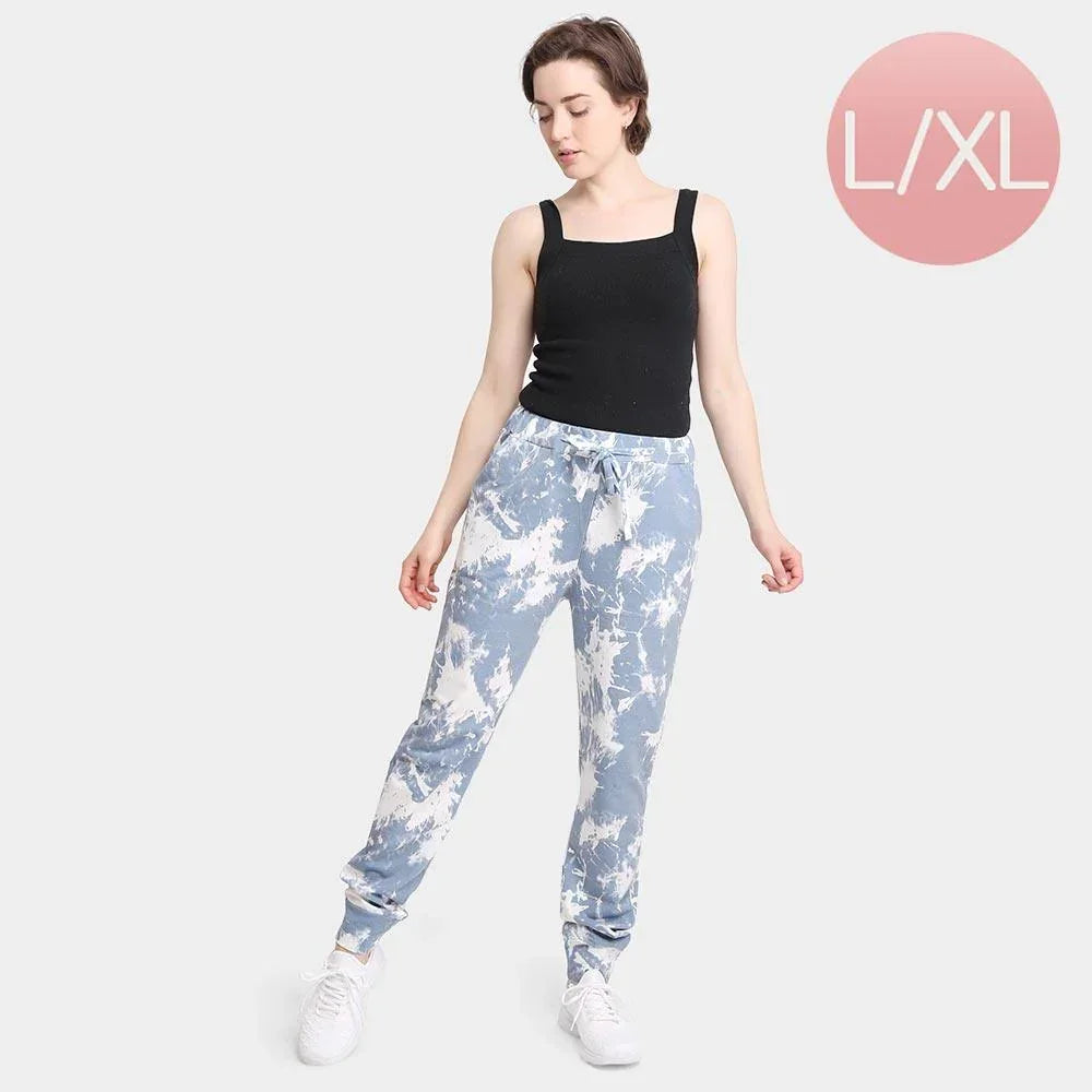 Blue Tie Dye Loungewear Pants - Jewelry Store by Erik Rayo