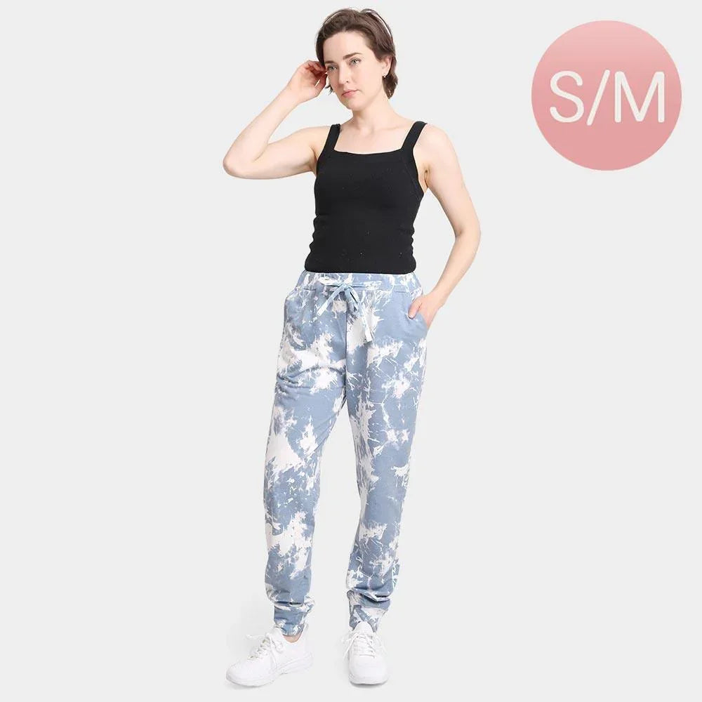 Blue Tie Dye Loungewear Pants - Jewelry Store by Erik Rayo