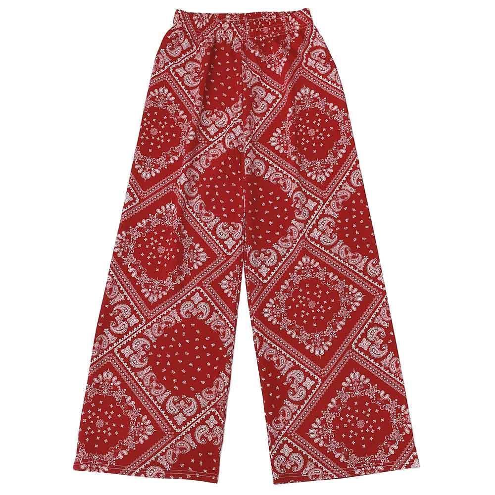 Red Paisley Print Pants - Jewelry Store by Erik Rayo