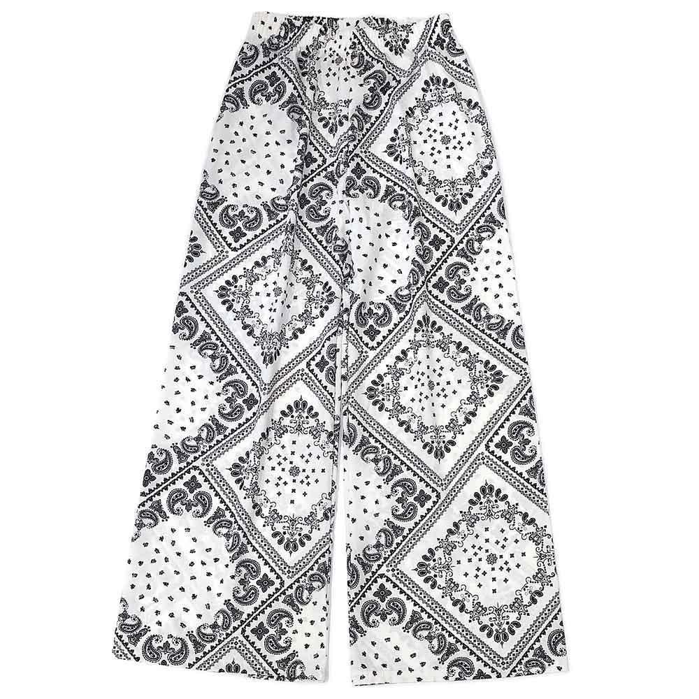 White Paisley Print Pants - Jewelry Store by Erik Rayo