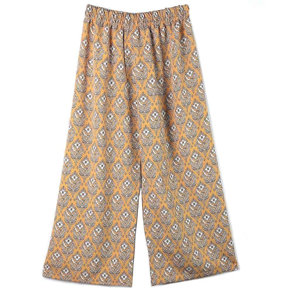 Yellow Floral Print Pants - Jewelry Store by Erik Rayo