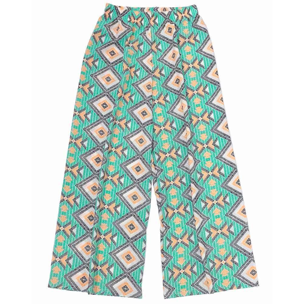 Green Geometric Print Pants - Jewelry Store by Erik Rayo