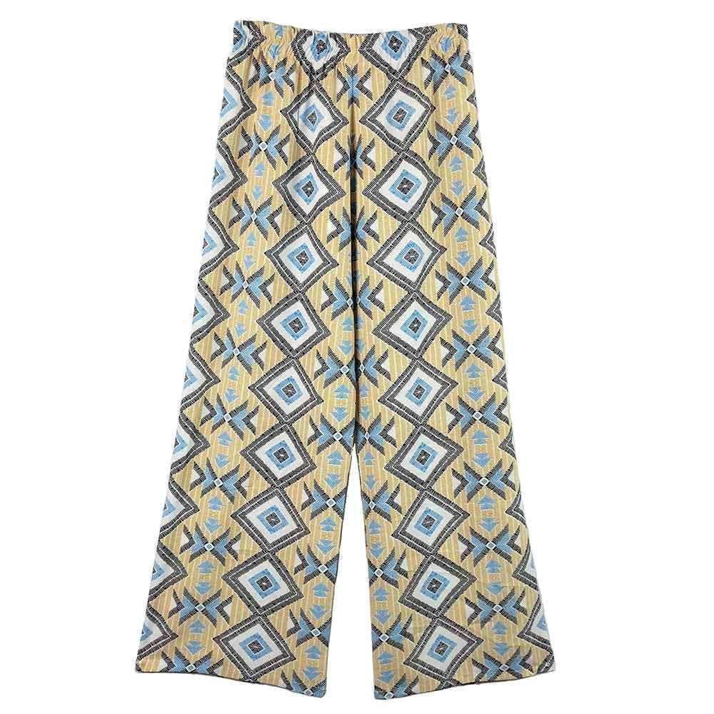 Yellow Geometric Print Pants - Jewelry Store by Erik Rayo