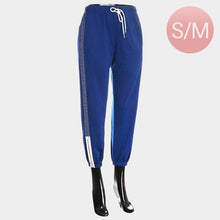 Load image into Gallery viewer, Blue Side Stripes Detail Band Lounge Pants
