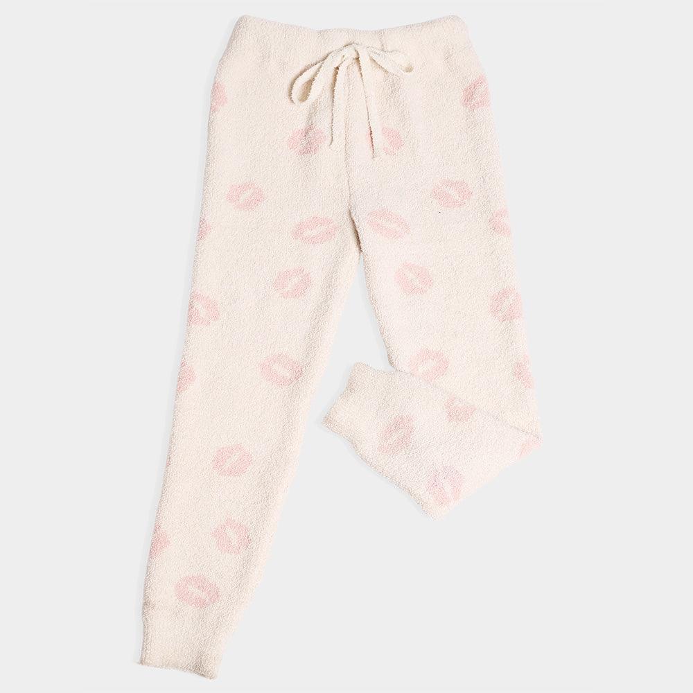 Ivory Lips Patterned Soft Loungewear Pants - Jewelry Store by Erik Rayo