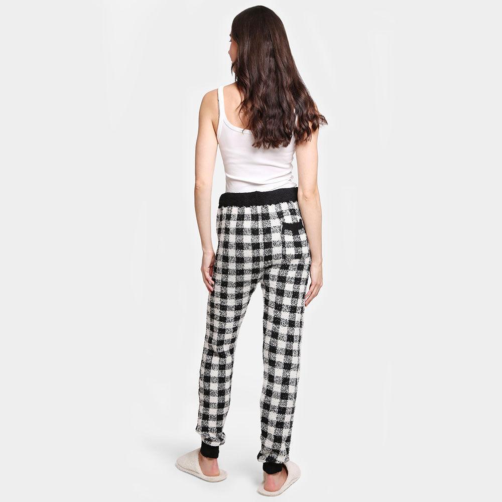 White Buffalo Check with String Soft Loungewear Pants - Jewelry Store by Erik Rayo