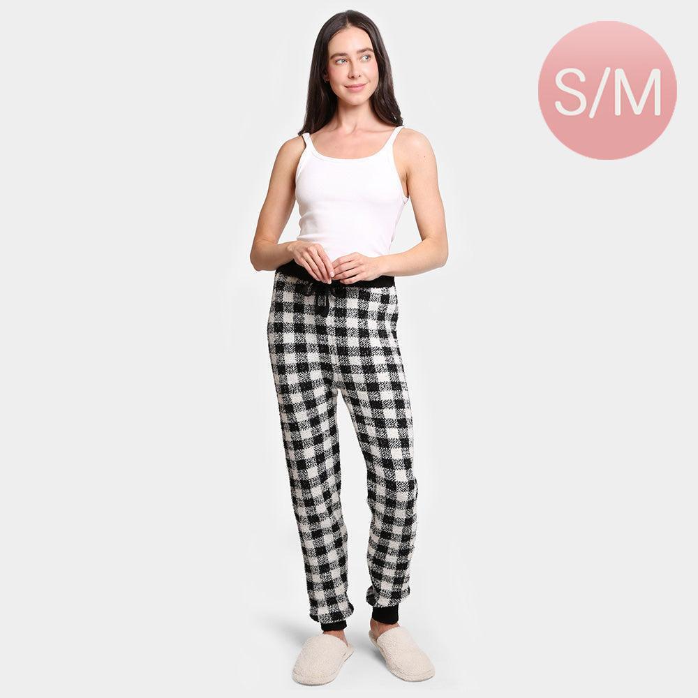 White Buffalo Check with String Soft Loungewear Pants - Jewelry Store by Erik Rayo