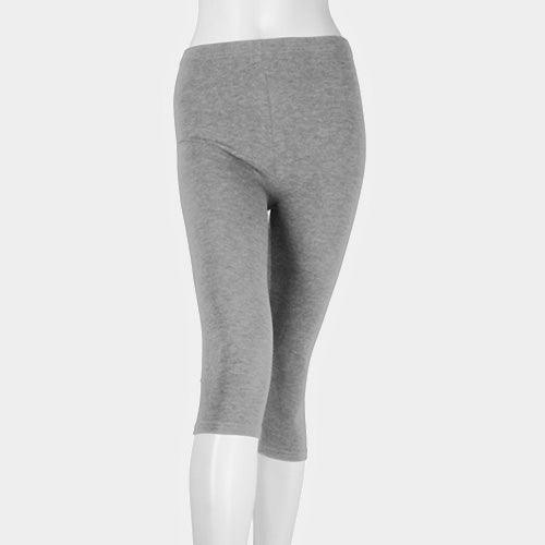 Gray Capri Stretch Light Leggings