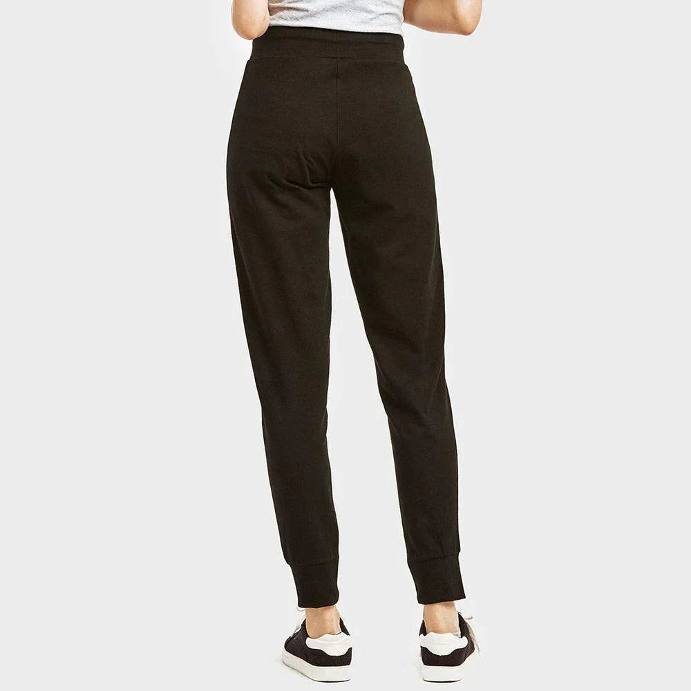 Black Ladies Lightweight Cotton Pockets Jogger Pants - Jewelry Store by Erik Rayo