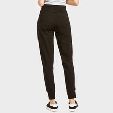 Load image into Gallery viewer, Black Ladies Lightweight Cotton Pockets Jogger Pants
