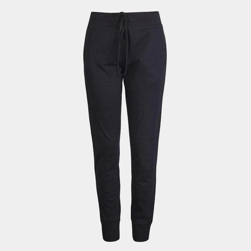 Black Ladies Lightweight Cotton Pockets Jogger Pants - Jewelry Store by Erik Rayo