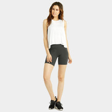 Load image into Gallery viewer, Charcoal Ladies High Waisted 15 Inch Outseam Shorts Leggings
