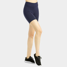 Load image into Gallery viewer, Navy Ladies High Waisted 15 Inch Outseam Shorts Leggings
