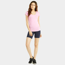 Load image into Gallery viewer, Navy Ladies High Waisted 15 Inch Outseam Shorts Leggings
