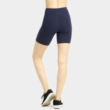 Load image into Gallery viewer, Navy Ladies High Waisted 15 Inch Outseam Shorts Leggings
