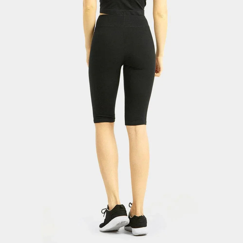 Black Ladies Shorts Leggings - Jewelry Store by Erik Rayo