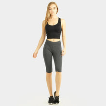 Load image into Gallery viewer, Charcoal Ladies Shorts Leggings
