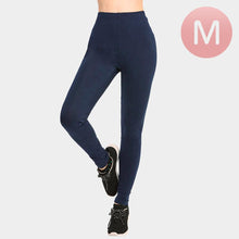 Load image into Gallery viewer, Navy Ladies Full Length Cotton Leggings
