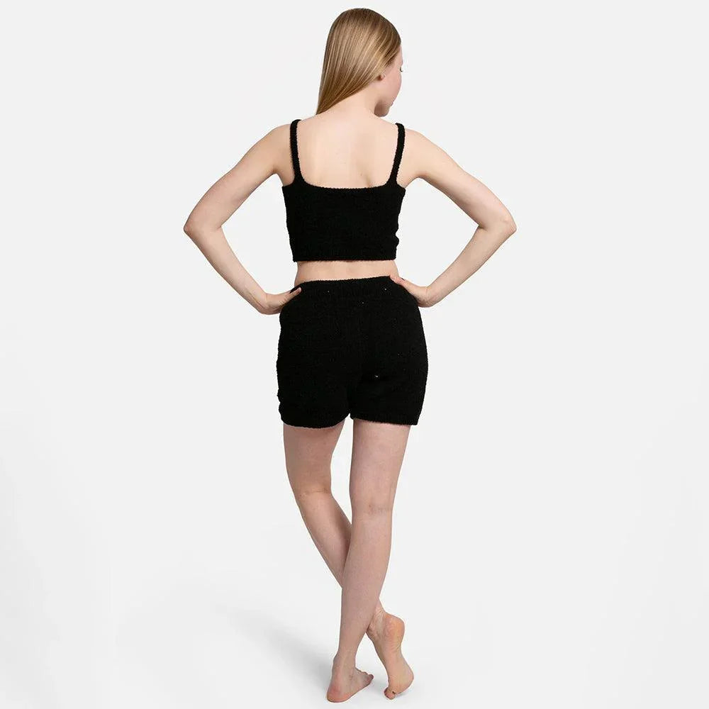 Black Solid Side Pockets String Shorts - Jewelry Store by Erik Rayo