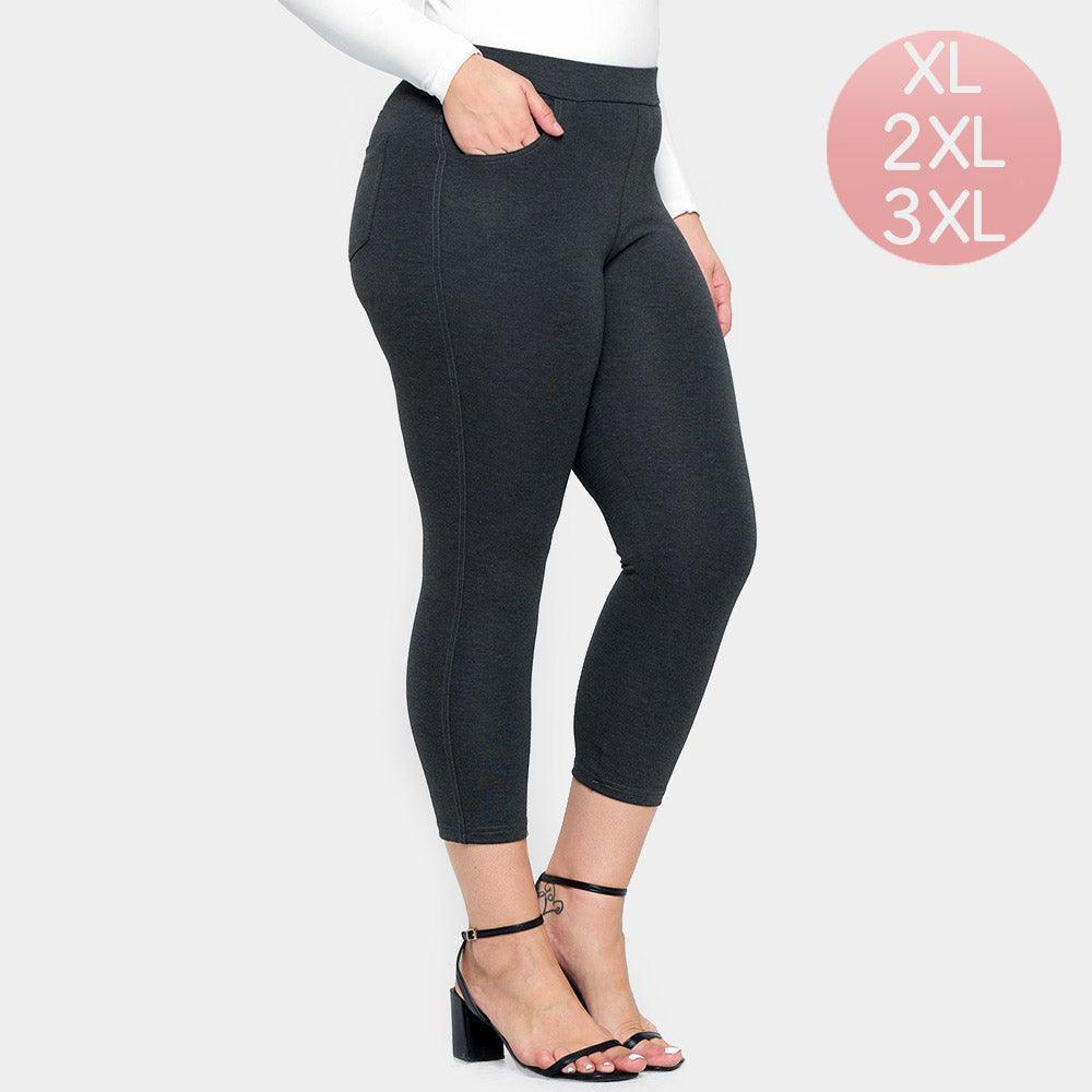Charcoal Solid Capri Ponte Pants - Jewelry Store by Erik Rayo