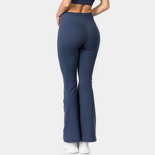Load image into Gallery viewer, Blue High Rise Flare Yoga Pants
