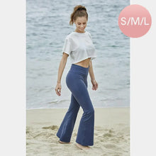 Load image into Gallery viewer, Blue High Rise Flare Yoga Pants
