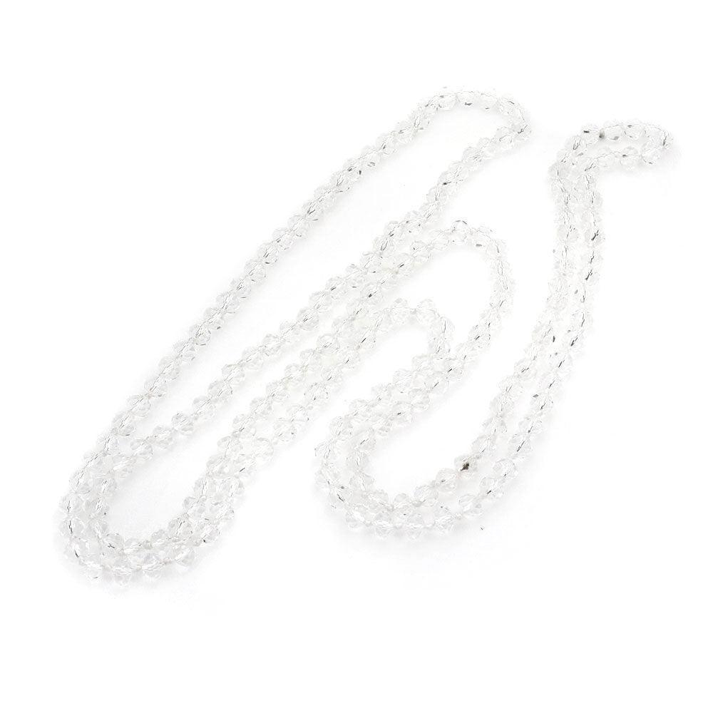 Clear Faceted Beaded Long Necklace - Jewelry Store by Erik Rayo
