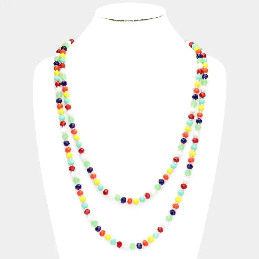 Faceted Beaded Long Necklace - Jewelry Store by Erik Rayo