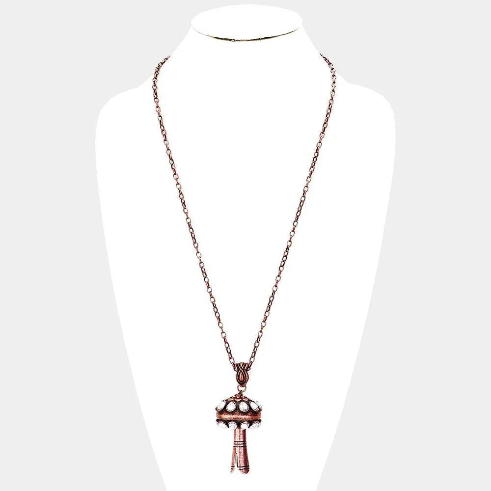 White Single Squash Blossom Pendant Necklace - Jewelry Store by Erik Rayo