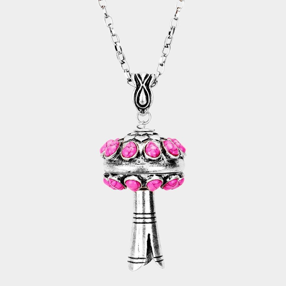 Silver Single Squash Blossom Pendant Necklace - Jewelry Store by Erik Rayo