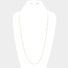 Load image into Gallery viewer, White Faceted Rectangle Bead Station Long Necklace
