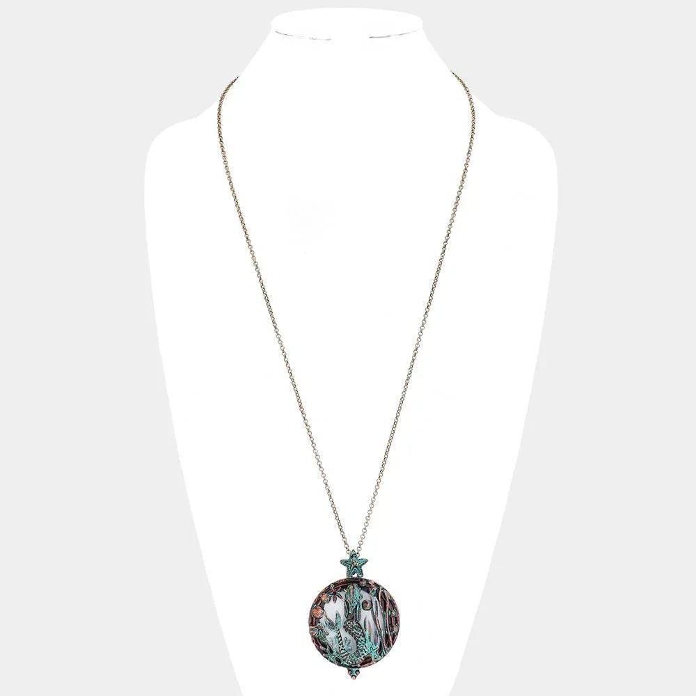 Mermaid Magnifying Glass Pendant Necklace - Jewelry Store by Erik Rayo