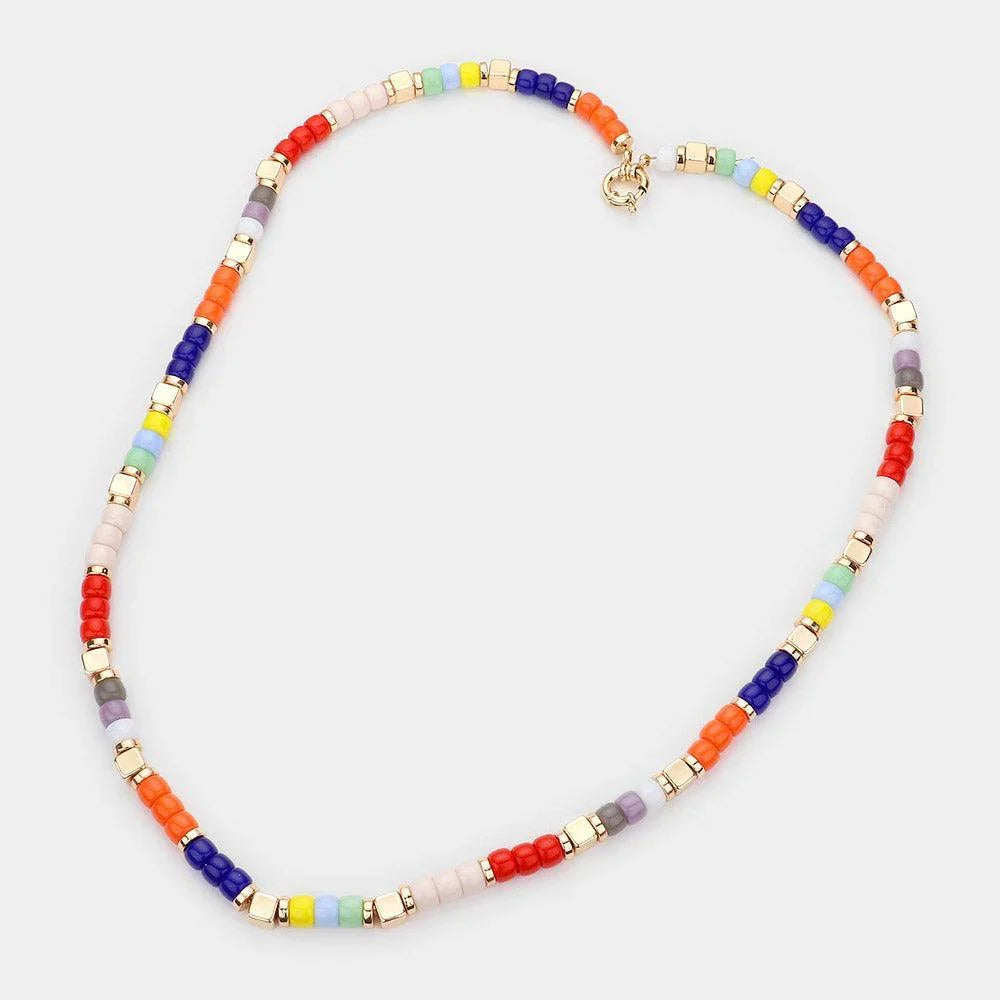 Cube Resin Beaded Long Necklace - Jewelry Store by Erik Rayo