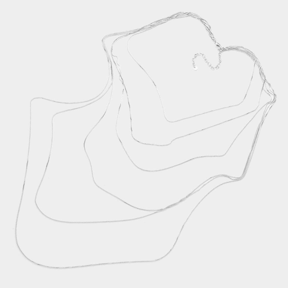 Brass Metal Chain Multi Layered Bib Necklace - Jewelry Store by Erik Rayo