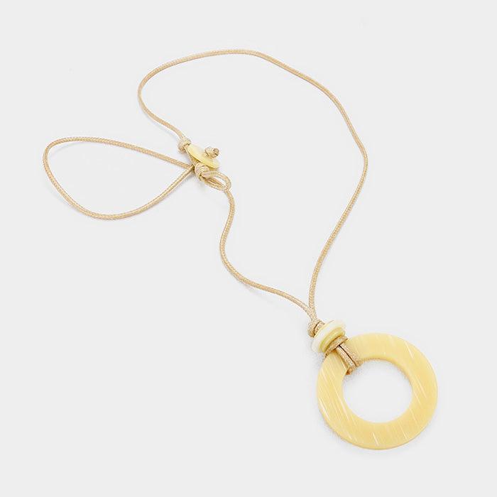 Hoop Pendant Long Necklace - Jewelry Store by Erik Rayo