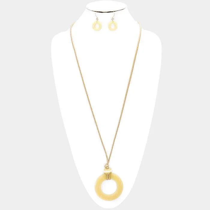 Hoop Pendant Long Necklace - Jewelry Store by Erik Rayo