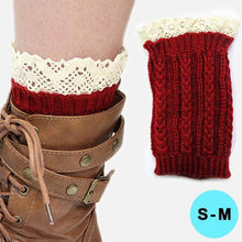 Load image into Gallery viewer, Red Cutie Pie Acrylic Leg Warmer/ Boot Topper
