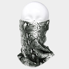 Load image into Gallery viewer, Gray Snake Print Seamless Face Tube Mask / Scarf
