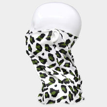 Load image into Gallery viewer, Olive Green Leopard Print Face Tube Mask / Scarf
