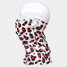 Load image into Gallery viewer, Red Leopard Print Face Tube Mask / Scarf
