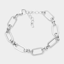 Load image into Gallery viewer, Gold 18K White Gold Dipped Stainless Steel Chain Link Bracelet
