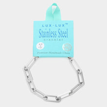 Load image into Gallery viewer, Gold 18K White Gold Dipped Stainless Steel Premium Handmade Chain Link Bracelet
