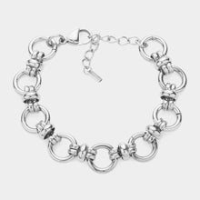 Load image into Gallery viewer, Gold 18K White Gold Dipped Stainless Steel Premium Handmade Chain Link Bracelet
