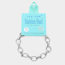 Load image into Gallery viewer, Gold 18K White Gold Dipped Stainless Steel Premium Handmade Chain Link Bracelet
